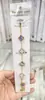 Pulseira de Aço Titânio de Alto Padrão Trevo da Sorte de Quatro Folhas para Mulheres, Concha Dupla Face 13mm Joia de Aço Inoxidável, Estilo Simples e Fashion