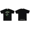 260g Marca de Moda Venta al por Mayor Transfronteriza Camiseta Pesada Bape Cabeza de Mono Tiburón