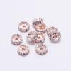 Cuentas Espaciadoras de Anillo de Diamante Coloridas con Incrustaciones de Diamante, Cuentas para Pulsera con Forma de Rueda 4/6/8/10 mm, Accesorios para Joyería Hechos a Mano para Bricolaje