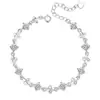 Pulsera de Trébol de Cuatro Hojas Estilo Coreano para Mujer Nicho Fresco Pulsera de Circonita para Regalo de Novia Moda Lujo Ligero Pulsera de Flor
