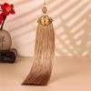 Novo cloisonne borla borla estilo antigo hanfu marcador pequeno pingente marcador U disco chaveiro cordão borla borla