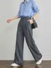 [Il Pedido] Calça de Alfaiataria Elegante Casual de Cintura Alta com Barra Larga Emagrecedora para Mulheres, Estilo Quente de Venda da Primavera/Verão de 2026, Calça Elegante de Alta Qualidade
