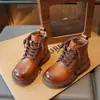 Botas Martin para Niños 2026 Otoño/Invierno Nuevas Botas Coreanas para Niños Medianos y Grandes Botines de Primavera/Otoño para Niñas Botas de Cuero con Forro Sencillo para Niños