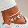 Joias Cruzadas Europeias e Americanas Pulseira de Concha para Férias na Praia e no Oceano Joias Estrela-do-Mar Tecidas Bohemianas com Contas