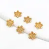 Preservação de cor anel de toro com zircônia cravejada 14k capa de conta espaçadora 18k pulseira colar joias artesanais DIY acessórios lote C21