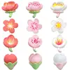 Set de 12 Piezas de Encantos para Zapatos Serie Flor Linda Resina DIY Decoraciones para Sandalias y Pantuflas