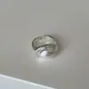 Anillo de Perla Barroca de Forma Especial de Diseño Francés para Mujer, Tendencia de Moda de Lujo Ligero, Anillo Versátil Personalizado