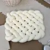 Fideos Instantáneos Cojín Tejido de Spandex Almohada Tejida a Mano Cojín Cuadrado Cojín Lumbar para Sofá Cojín para Mesa de Estudiante Tatami