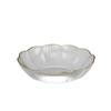 Prato de frutas PET estilo luxo leve, transparente, prato de frutas com flores, para sala de estar, lanche, prato de frutas secas, borda bronzeada, prato de armazenamento