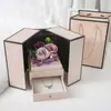 Caja de Cajón Doble Puerta para Cosméticos y Perfumes, Personalizada para el Día de San Valentín, Caja de Empaque de Regalo para Joyería, Estilo Extraíble