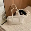Bolso Bandolera Minimalista Transfronterizo de Cuero con Textura Color Sólido, Bolso de Hombro Delgado Versátil de Cuero Suave Gran Capacidad para Mujer