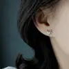 Pendientes Cao Shi Exquisitos de Corazón de Astas Europeos y Americanos para Mujer, Incrustados con Circonita, Joyería Linda para Dama, Estilo Festivo de Navidad