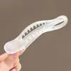 Pinza para el pelo de flor de punto de felpa de alta gama para otoño e invierno, pasador no irritante para la parte trasera de la cabeza, pinza de garra