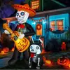 Esqueleto Hinchable Calabaza Linterna Perro Hinchable Decoración Transfronteriza para Fiesta Navideña Adorno Hinchable Navideño Luminoso