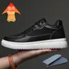 Aumento de Altura Interior Invisible 6cm Moda Masculina Casual Zapatillas Bajas Piel de Vaca Suela Gruesa Aumento de Altura Interior 8cm Punta Redonda Deportivas Blancas para Hombre