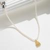 Bolso Pequeño de Cuero con Circonita para Mujer Estilo OL con Cuentas Pequeñas de Arroz Cadena de Cobre Cadena para Clavícula Collar de Perlas y Conchas para Mujer Todo Fósforo Gama Alta