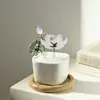 Maceta de Flores Esmaltada Zibo, Decoración con Flores Artificiales, Artesanía, Regalo del Día de la Madre, Flor Eterna, Decoración Creativa de Escritorio