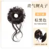 Peluca de Cabeza de Bola de Plumas de Pollo Cabello Artificial para Mujer Natural Esponjoso Tipo Pinza de Agarre Flor de Pluma de Pollo Brote Artefacto para el Cabello Bolsa para Peluca