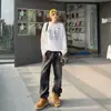 Jeans Estilo Callejero Americano para Hombre Primavera 2025 Marca de Moda High Street Slim Arte Graffiti Pantalones Rectos Sueltos