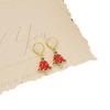 Pendientes de árbol de Navidad rojo 2024, nuevos pendientes de otoño e invierno con personalidad, ambiente sencillo, nicho único, pendientes de moda.