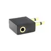 Adaptador de audio para auriculares de aviación 3.5MM chapado en oro de doble canal enchufe de auriculares de aeronave enchufe de aviación