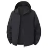 Jaqueta Casual com Capuz para Homens, Novo Estilo Primavera e Outono, Roupas para Esportes ao Ar Livre e Montanhismo para Meia-Idade, Jaqueta Tendência de Cor Sólida com Patchwork
