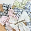 Nuevo Pasador de Pelo de Lazo Suave a Cuadros para Mujer Pequeño Transparente Estilo Pastoral Atmósfera Dulce Accesorios para el Cabello Clip