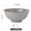 Juego de Vajilla Estilo Japonés Combinación de Platos Tazón de Arroz Cerámico Tazón para Fideos Instantáneos Tazón para Ensalada Tazón Grande para Sopa Hogar Hotel Restaurante