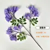 Nueva Rama de Jacaranda Simulada Planta Verde de Ingeniería Flor Artificial Colgante Decoración de Patio Azul y Morado Accesorios para Fotografía de Bodas