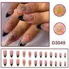 Uñas Press-On Color Rosa Nude Almendra Francesa para el Viaje Diario, Mágicas Uñas Postizas Press-On de 24 Piezas
