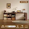 Escritorio Doble de Madera Maciza Mesa de Estudio para Adultos en Casa Mesa Larga para Dormitorio Armario de Almacenamiento Mesa de Ordenador Retráctil Integrada
