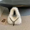 Bolsa de Pelúcia Simples Menina Picante Outono/Inverno Nicho High-End Versátil Alça de Corrente Bolsa de Ombro