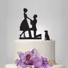 Regalo de Boda Creativo Propuesta Especial para la Novia, Novia y Perro Familiar Muñeco Inserto para Pastel Inserto para Pastel