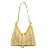 Bolso Tote Tejido Hueco Estilo Nuevo Verano 2026 para Mujer, Bolso de Hombro de Moda de Gran Capacidad para el Trabajo, Bolso de Axila Estilo Vacaciones
