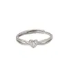 Anillo de Corazón Casual y Personalizado para Mujer, Anillo Elegante Exquisito y de Moda, Diseño Versátil, Anillo Abierto de Gama Alta, Anillo para el Dedo Índice