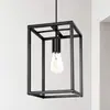 Pequeno lustre ferro preto moderno simples geométrico restaurante bar mesa fazenda transfronteiriço americano lâmpadas atacado