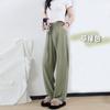Calça plissada preguiçosa estilo japonês e coreano feminina primavera alta qualidade perna larga drapeado casual solta calça trousers Yamamoto