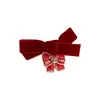 Horquilla Roja de Año Nuevo Accesorios para el Cabello para Niñas, Pinza Versátil para Flequillo, Pinza Lateral, Elegante, de Gama Alta, Horquilla Festiva al por Mayor