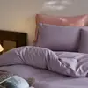 2026 Nuevo Juego de Cuatro Piezas Satinado Cepillado de 50 Piezas Serie 1.2m Estilo Sábana Funda Morado Elegante