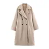 Cross2026 Otoño Invierno Nuevo Estilo Europeo Cruzado Temperamento Longitud Media Holgado Suave Lana Abrigo Chaqueta 3046329