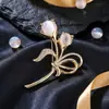 Broche Estilo Francés, Elegante y Lujoso, Pin de Ramillete Ojo de Gato, Exquisitos Accesorios de Traje de Alta Gama