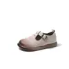 Zapatos de Cuero para Niñas Dropshipping Estilo Británico Zapatos Casuales para Estudiantes Otoño 2024 Nuevos Zapatos Individuales Antideslizantes para Niños de Talla Mediana a Grande