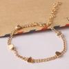 Pulseira simples e meticulosa múltipla estrela de cinco pontas amor joias europeias e americanas moda pulseira de coração de pêssego venda direta de fábrica E032