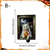 Imanes magnéticos para refrigerador con forma de gato, lindos y divertidos, accesorios de decoración de refrigerador para el hogar de estilo oscuro de madera multicapa