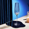 Copa de vino de cristal transparente con patrón vertical de gran barriga y rayas simples y modernas, copa de vino para fiesta en casa, copa de champán