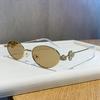 Nuevas Gafas de Sol Ovaladas Gm 2025 Estilo Mismo de Jennie Marco de Gafas con Joyería Tachonada de Diamantes, Graduación Personalizable, Bloqueo de Luz Azul