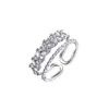 Anillo de Dedo Índice Estilo Coreano Anillo Europeo Americano para Mujer Abierto de Moda Personalidad ins Tendencia Retro Celebridad de Internet Forma Irregular Anillo para Dedo