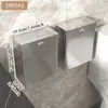 Cubo de Basura Seleccionado, Montaje en Pared sin Taladro, para Baño, con Tapa, Papelera de Pared, para el Hogar, para Colgar en el Lado del Inodoro