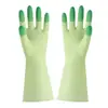 Luvas de Borracha Domésticas Impermeáveis para Lavar Louça Limpeza de Cozinha Luvas Espessas Duráveis para Esfregar Tigelas Detergente para Roupa Luvas Domésticas de Látex
