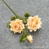 Simulación 3 cabezas Corolla Ángulo Mei Rosa Camino de Boda Arreglo Floral Principal Decoración Mesa de Comedor Hogar Rosa al por Mayor